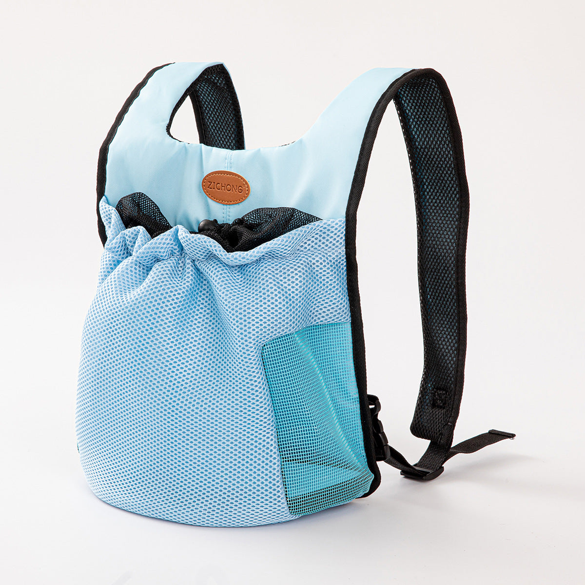Portable Foldable Pet Front Backpack Carrier, Breathable Mesh Chest Bag for Small Dogs & Cats Outdoor Travel Walking