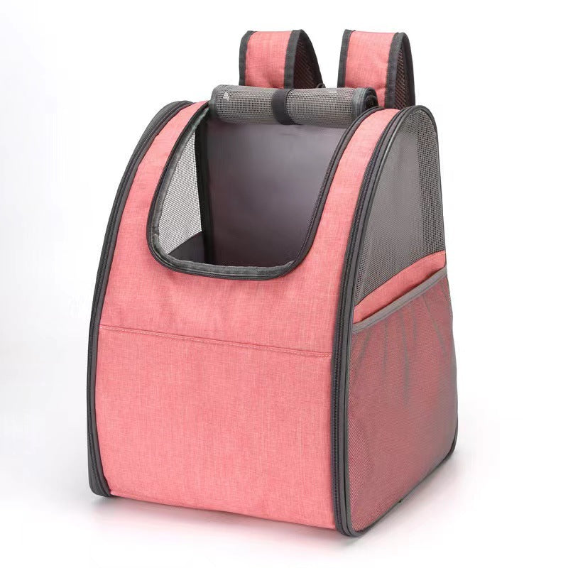 Breathable Foldable Pet Backpack Carrier with Top Window, Portable Outdoor Travel Cat Dog Shoulder Backpack for Small Pets