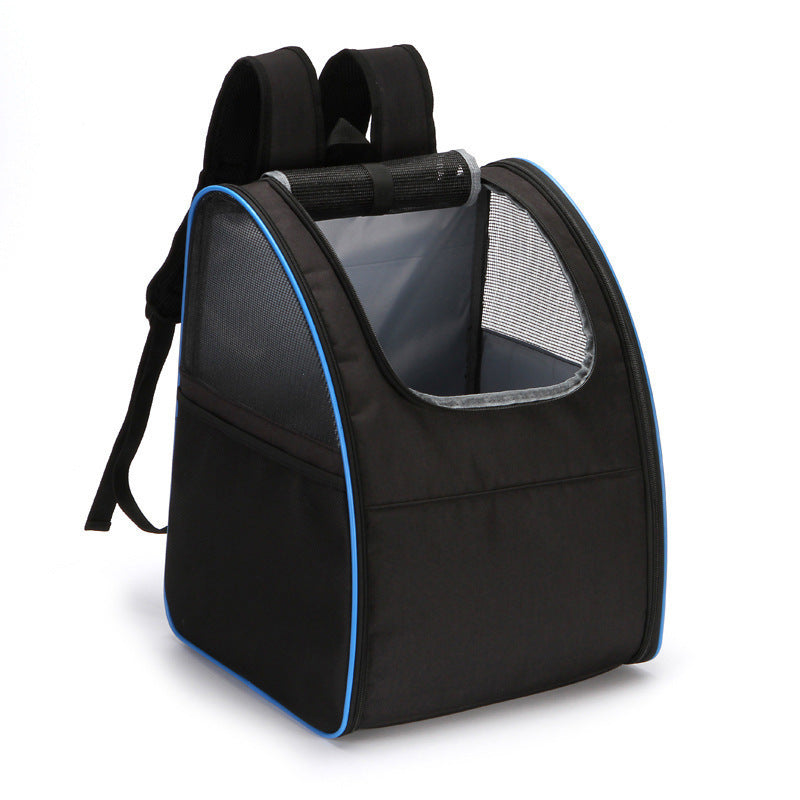 Breathable Foldable Pet Backpack Carrier with Top Window, Portable Outdoor Travel Cat Dog Shoulder Backpack for Small Pets