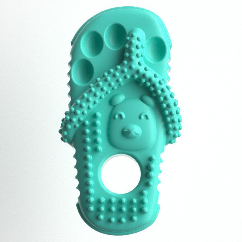 Slipper Shaped Dog Chew Toy, Durable TPR Teething Dental Cleaning Toy for Puppy Small Dogs Interactive Play