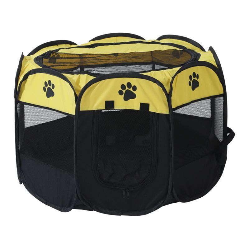 Foldable Octagonal Pet Playpen Tent, Oxford Cloth Outdoor Portable Dog Cat Cage Kennel Pet Bed for Indoor & Outdoor Use
