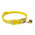 Paw Print Nylon Cat Collar with Bell, Adjustable Breakaway Safety Kitten Puppy Collar Multi Colors