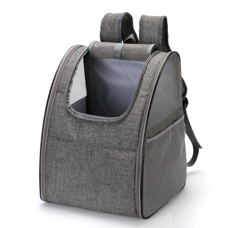 Breathable Foldable Pet Backpack Carrier with Top Window, Portable Outdoor Travel Cat Dog Shoulder Backpack for Small Pets