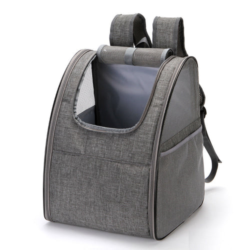 Breathable Foldable Pet Backpack Carrier with Top Window, Portable Outdoor Travel Cat Dog Shoulder Backpack for Small Pets