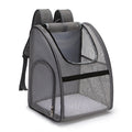 Breathable Mesh Foldable Pet Backpack Carrier, Outdoor Travel Dog Cat Carrying Backpack for Small Pets Walking