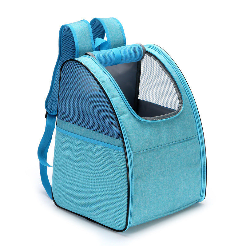 Breathable Foldable Pet Backpack Carrier with Top Window, Portable Outdoor Travel Cat Dog Shoulder Backpack for Small Pets