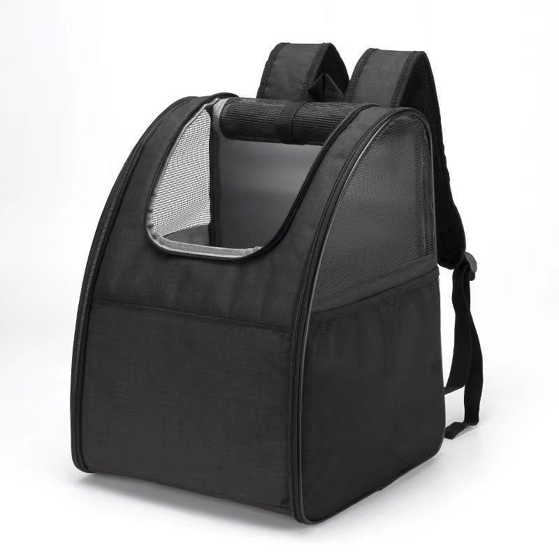 Breathable Foldable Pet Backpack Carrier with Top Window, Portable Outdoor Travel Cat Dog Shoulder Backpack for Small Pets