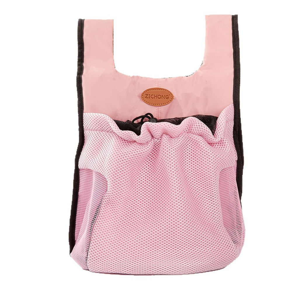 Portable Foldable Pet Front Backpack Carrier, Breathable Mesh Chest Bag for Small Dogs & Cats Outdoor Travel Walking